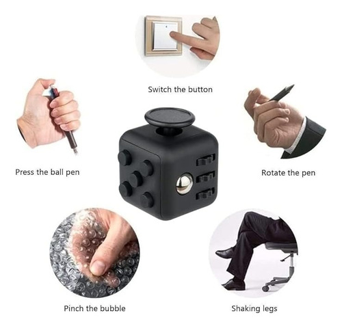 Fidget Cube - Juguete Anti Estrés Negro
