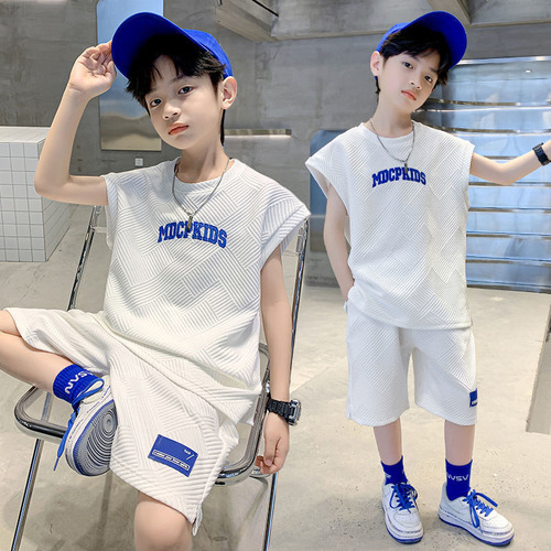 Conjunto De Pantalones Cortos De Verano Sin Mangas Para Niño
