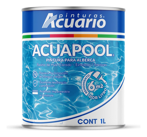Acuapool Pintura Para Alberca Acuario 1l