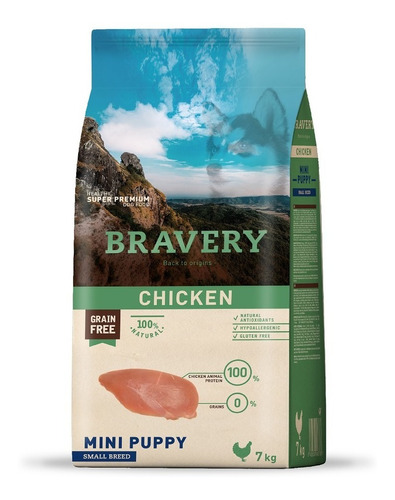 Bravery Cachorro Raza Pequeña 7kg Pollo