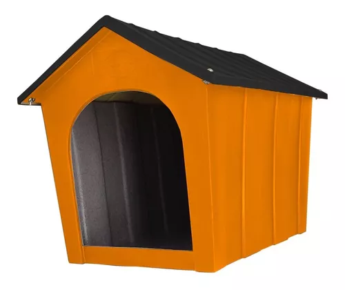 Casa Perro Mediano Plástico Térmica Bicapa Exterior Naranja | Comerzia
