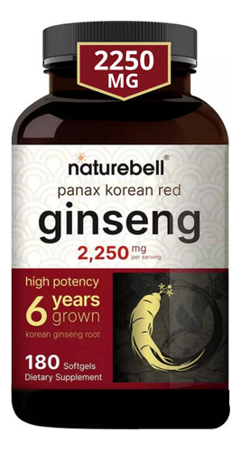 Ginseng Rojo Coreano Panax 1500mg 15% Ginsenosidos + Energía