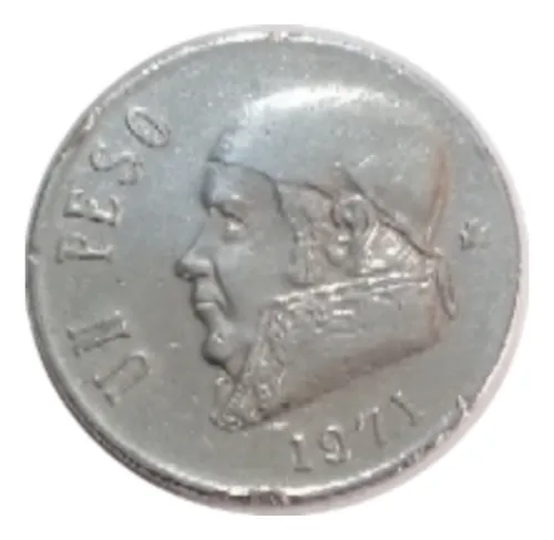 comprar $1 Peso Morelos Cobre Y Níquel 1971 Con Errores De Colección