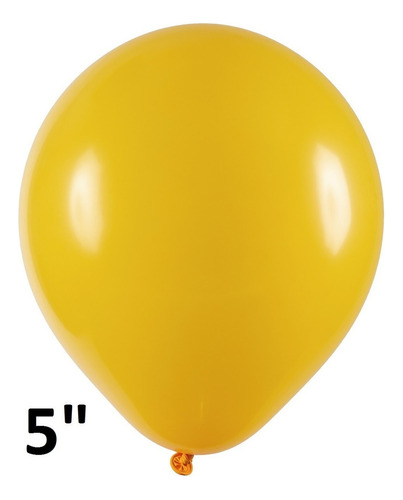 Balão Bexiga Redondo 5 Amarelo Ouro -50 Unid - Art Latex