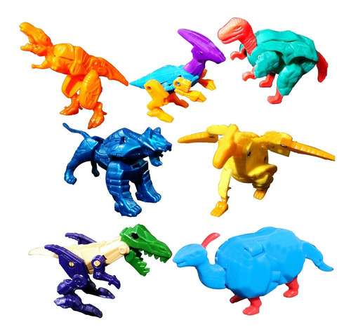 10 Dinosaurios Articulados  Robot Juguete Piñata Souvenir