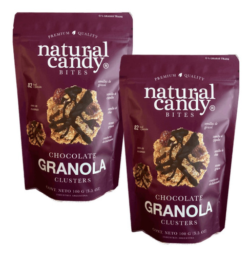 Granola Clusters Con Chocolate Natural Candy 100gr X2