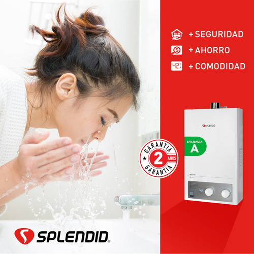 Calefont A Gas Natural Tiro Forzado Splendid 10 Litros