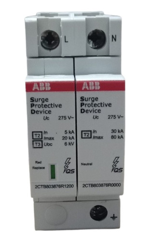 Protector De Sobretension Abb Ovr 15ka 1f+n T2+t3 1n 20 275