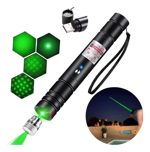 Puntero Láser De Largo Alcance, Puntero Láser Verde, Usb, De