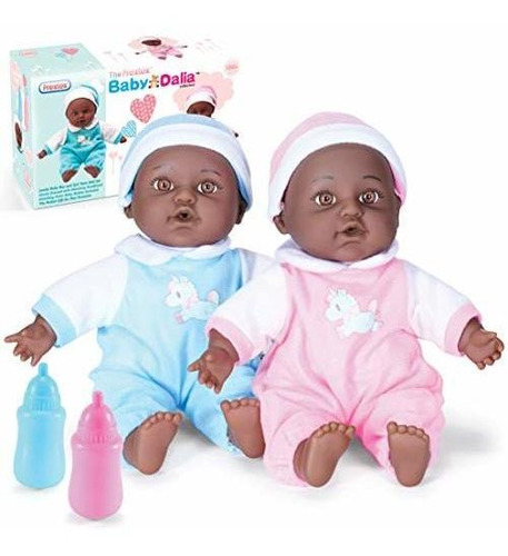 Prextex 11  Baby Black Twin Baby Dolls Set  Africana Zt276