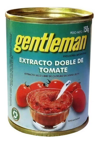 Extracto De Tomate Doble Gentleman 150 Gr
