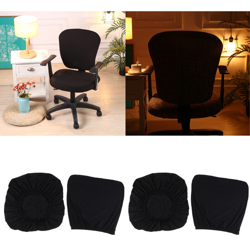Q 2sets / 4pcs Cubierta De Silla De Oficina De Ordenador -