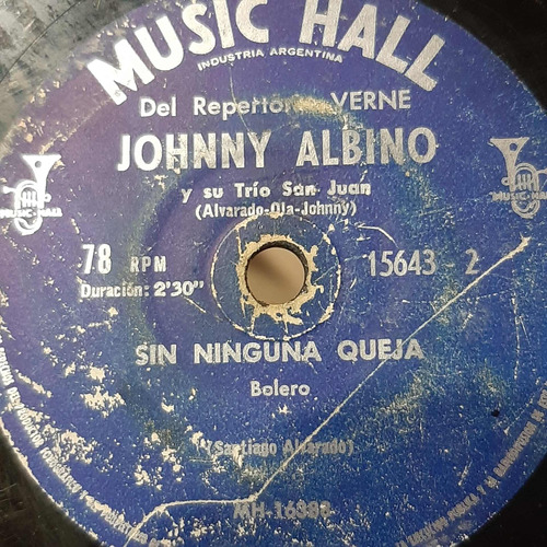 Pasta Johnny Albino Y Su Trio San Juan Music Hall C344