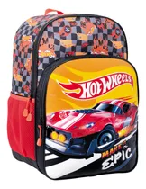 Comprar Mochila Escolar 75132 Hot Wheels Espalda 16 Epic Line Color Negro Diseño De La Tela Hot Wheels Epic Line