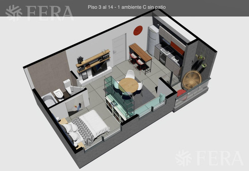 Venta Departamento Monoambiente Con Balcón En Wilde