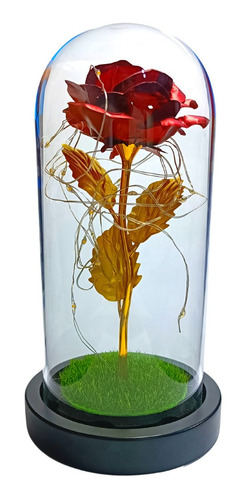 Imagen 2 de 2 de Rosa Eterna Roja, Bella Y La Bestia, Regalo, Adorno, Lampara
