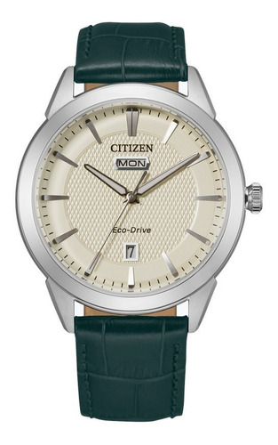 Aw0090-11z Reloj Citizen Corso Eco Drive Verde/plateado