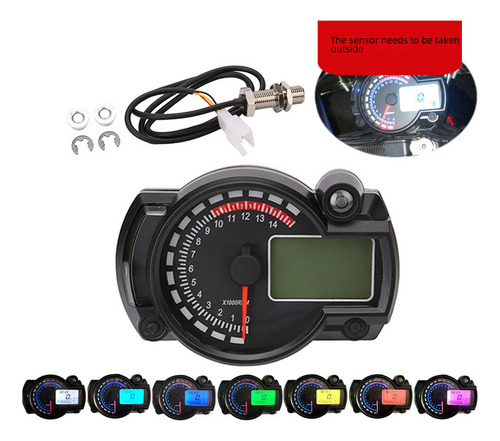 Cuentakilometros Digital Universal Lcd Impermeable Para Moto