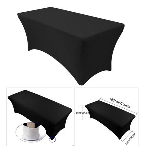 . Mantel Elástico De Licra Rectangular, Cubierta De Mesa