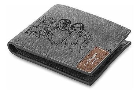 Cartera Personalizada, Mens Cuero Bifold Wallet 8s15m