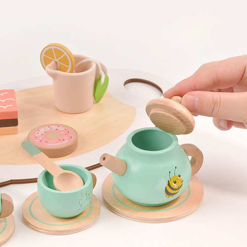 Juego De Fiesta De Té De Madera, Fiesta De Té De Princesa,