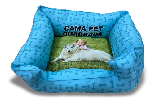 Cama Pet Personalizada Cachorro Ou Gato 65x55cm Lavável