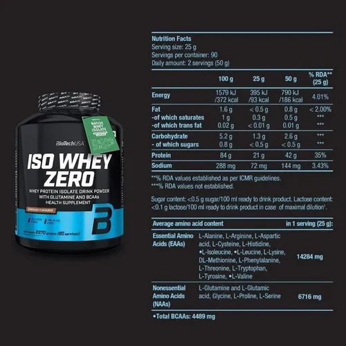 Biotechusa Proteina Iso Whey Zero 5 Lb Vanilla + Cla 3000