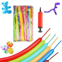 Comprar Globos Largos Para Globología X 50  + Inflador + Instructivo