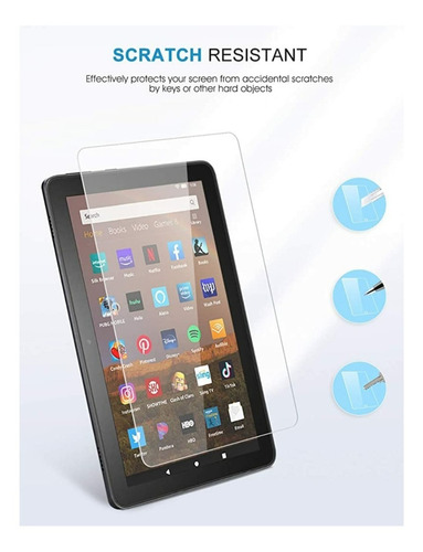 Protector De Pantalla Vidrio Templado Amazon Fire Hd 8 Plus