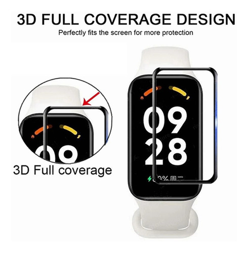 Película 3d P/ Xiaomi Smart Mi Band 9 Active Kit 2 Unidades
