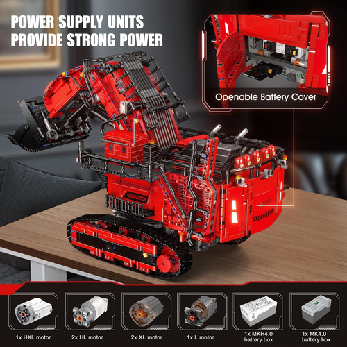 Juego De Bloques De Construcción De Excavadora Con Control R
