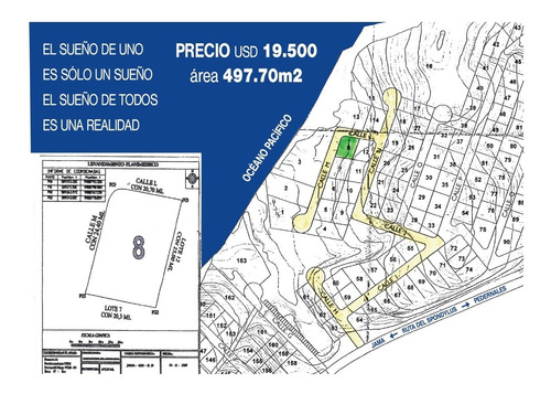 Imagen 5 de 5 de Terreno De 497.70 M2 Localizado En La Playa De Tasaste, Cantón Jama - Manabí
