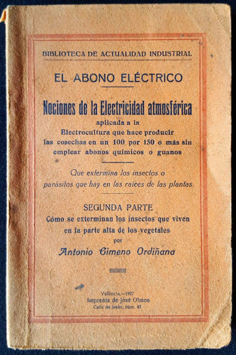 El Abono Eléctrico. Nociones De La Electricidad 50n 186