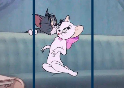 Cuadro Decorativo Tom Y Jerry Caricatura En 3 Piezas 