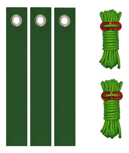 Estacas Y Soportes De Árboles Kit Estaca Negra Cuerda Verde