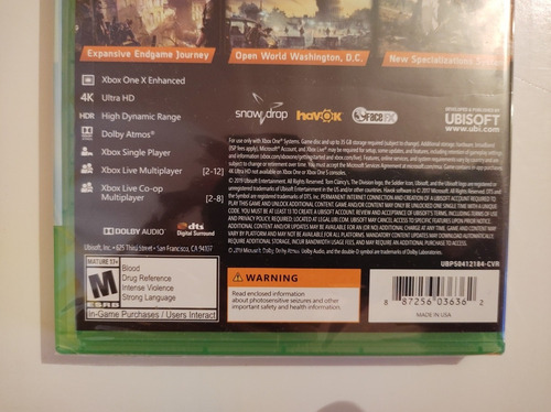 Tom Clancy's The Division 2 Xbox One Nuevo Fisico
