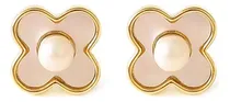 Comprar Zarcillos Flor De Cuatro Esquinas Con Perlas