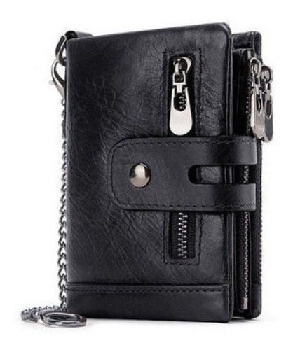 Cartera De Cuero Genuino Para Hombre