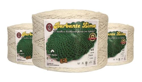 Kit 10 Barbante 2,0kg Cru N4 6 8 10 12     *oferta Especial*