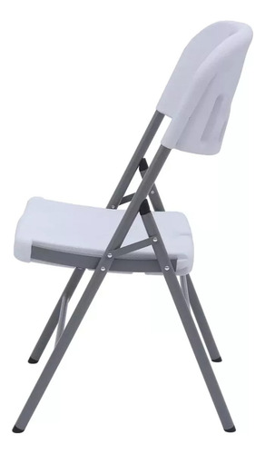 Silla Plegable Plástico Reforzado Eventos Fiestas 10piezas Color Blanco