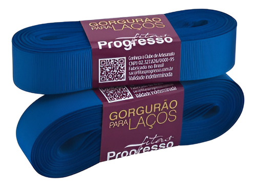 Fita Gorgurão Para Laço Progresso N°9 38mm - 10mts Cor 214 Azul Royal