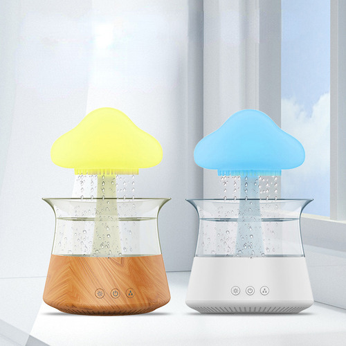 Umidificador De Nebulização De Nuvem De Chuva, Luz Noturna,