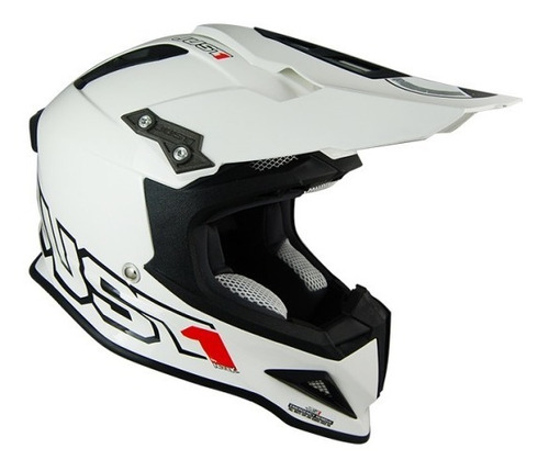 Casco Motocross Enduro Just1 J12 Blanco Solido