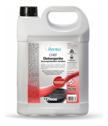 Detergente Desincrustante Chef Alcalino 5l