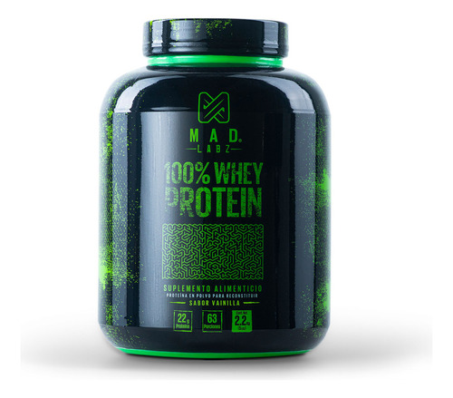 Proteína Mad Labz 100% Whey 2.26kg Sabor Vainilla MDN Sports