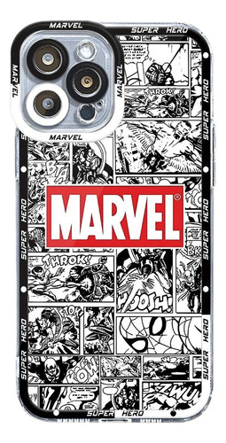 Funda De Teléfono Con Dibujos Animados De Superhéroes Marvel