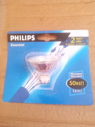 Bombillo Halogeno Dicroico 50w 12v Mr16 Marca Philips 