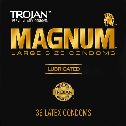 Trojan Magnum Lubricado Látex Condones De Gran Tamaño 36