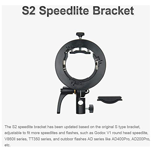 Soporte De Flash Forma De S Tipo Bowens Mount V1 Ad200p...