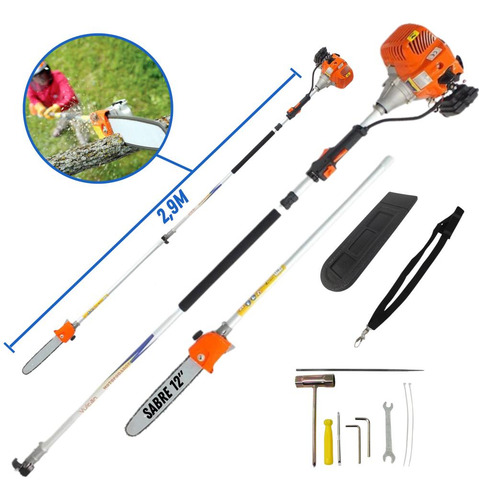 Motopodador De Galhos 1,3hp 33cc Com Extensor Vulcan Vp3300l